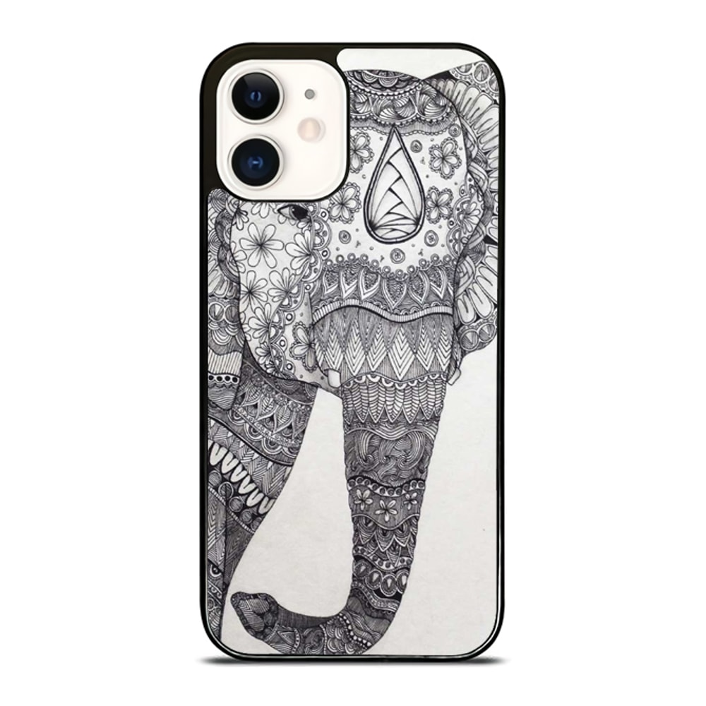 White Black Elephant Aztec Art Custom IPhone Case Personalize Your Style Today 0