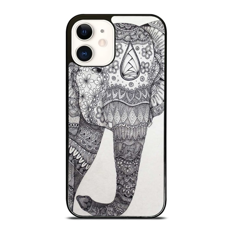 White Black Elephant Aztec Art Custom IPhone Case Personalize Your Style Today 0