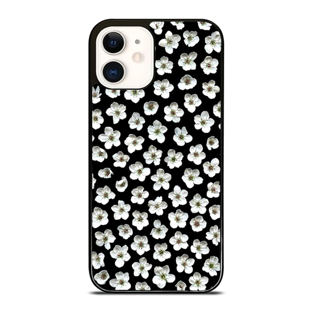 White Flower Pattern Custom IPhone Case Personalize Your Style Today 0