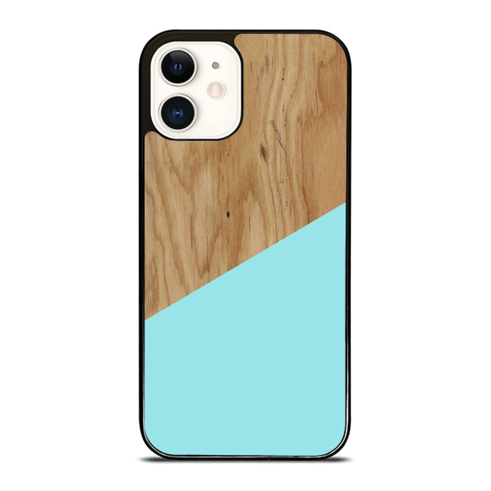 Wood Texture Blue Mint Custom IPhone Case Personalize Your Style Today 0