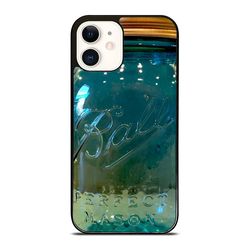 blue ball glass mason jar custom iphone case – personalize your style today!
