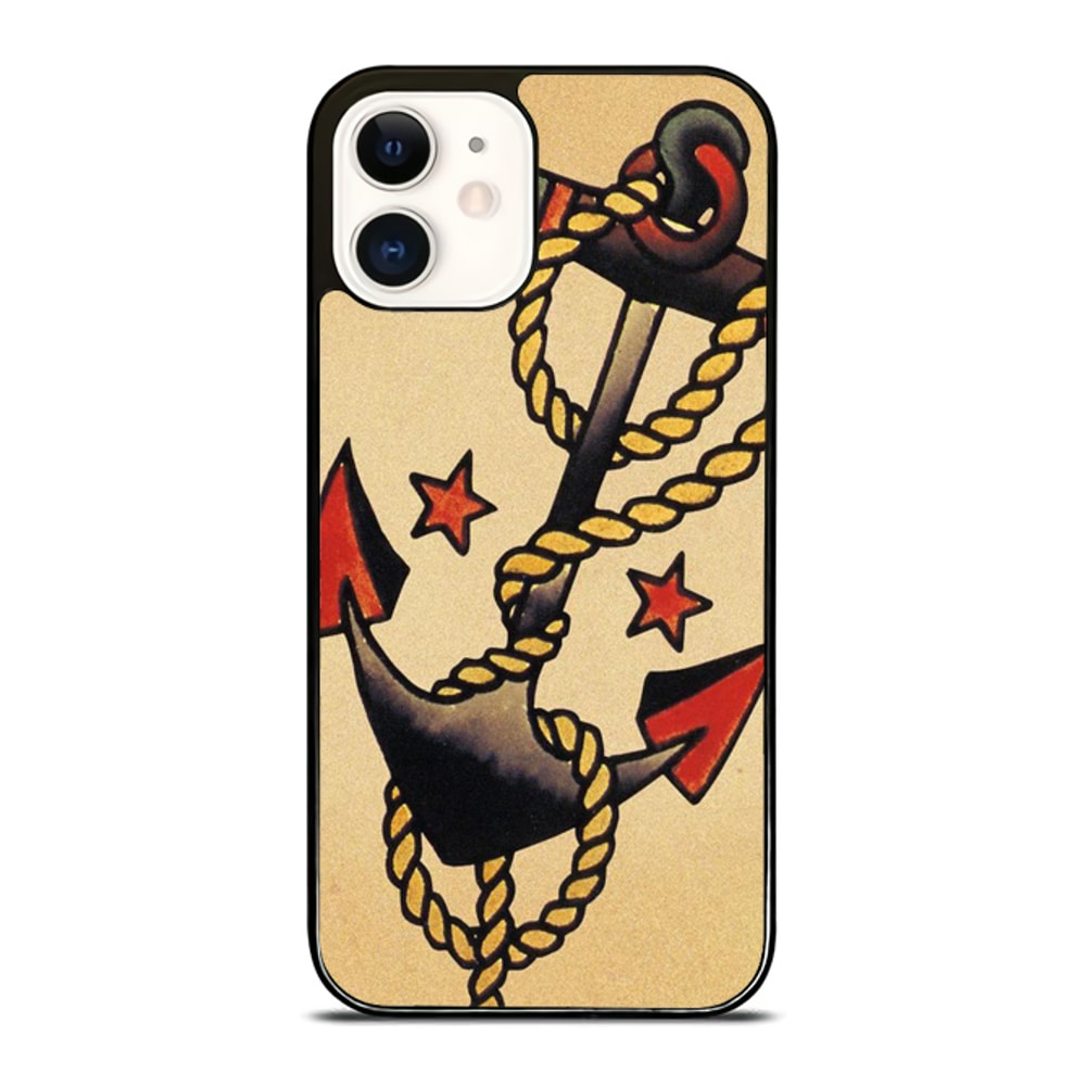 Anchor Tattoo Style Sailor Pirate Custom IPhone CaseSamsung Case Google Pixel Case Personalize You 0