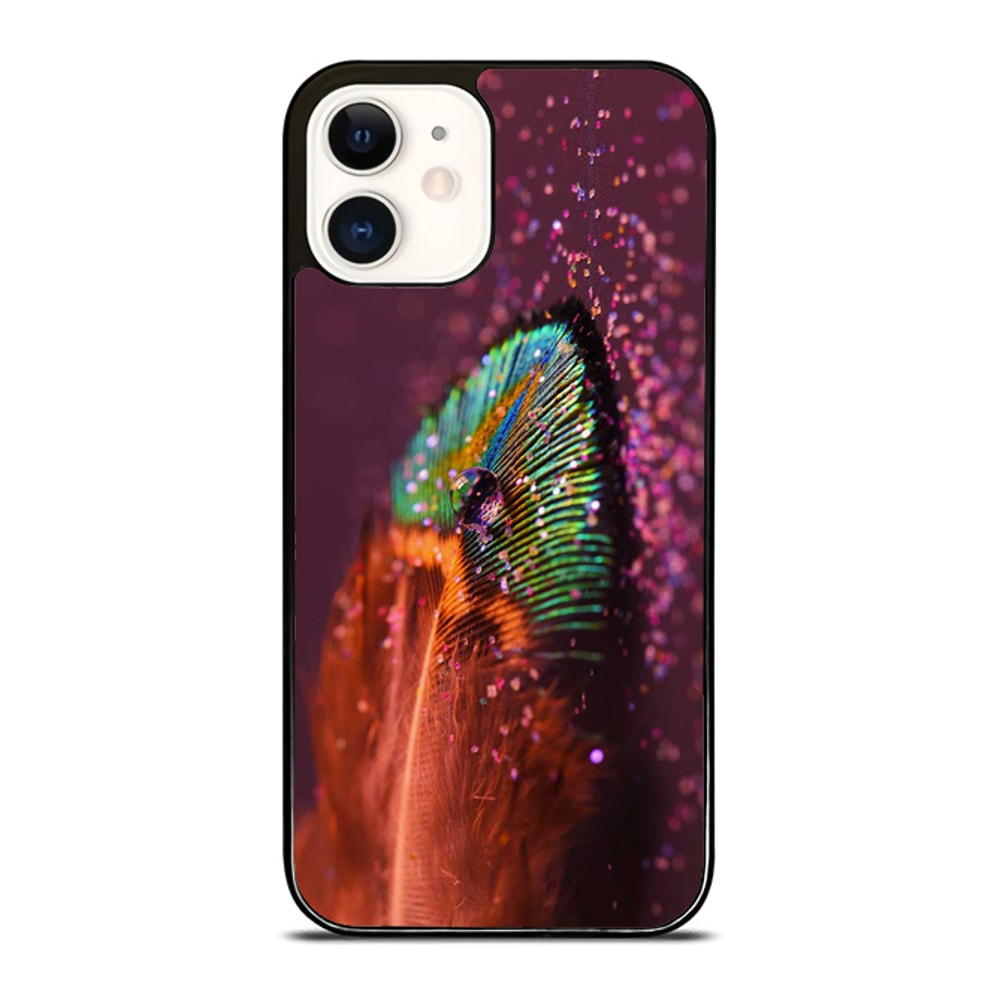 Glitter Peacock Feather Custom Case The Perfect Gift For Any IPhone Google Pixel Samsung User 0