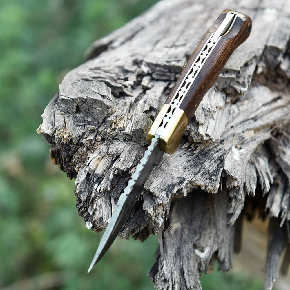 Handmade Damascus Folding Knife For Men Damascus Hunting Knife With Sheath Best For Edc Camping H 2