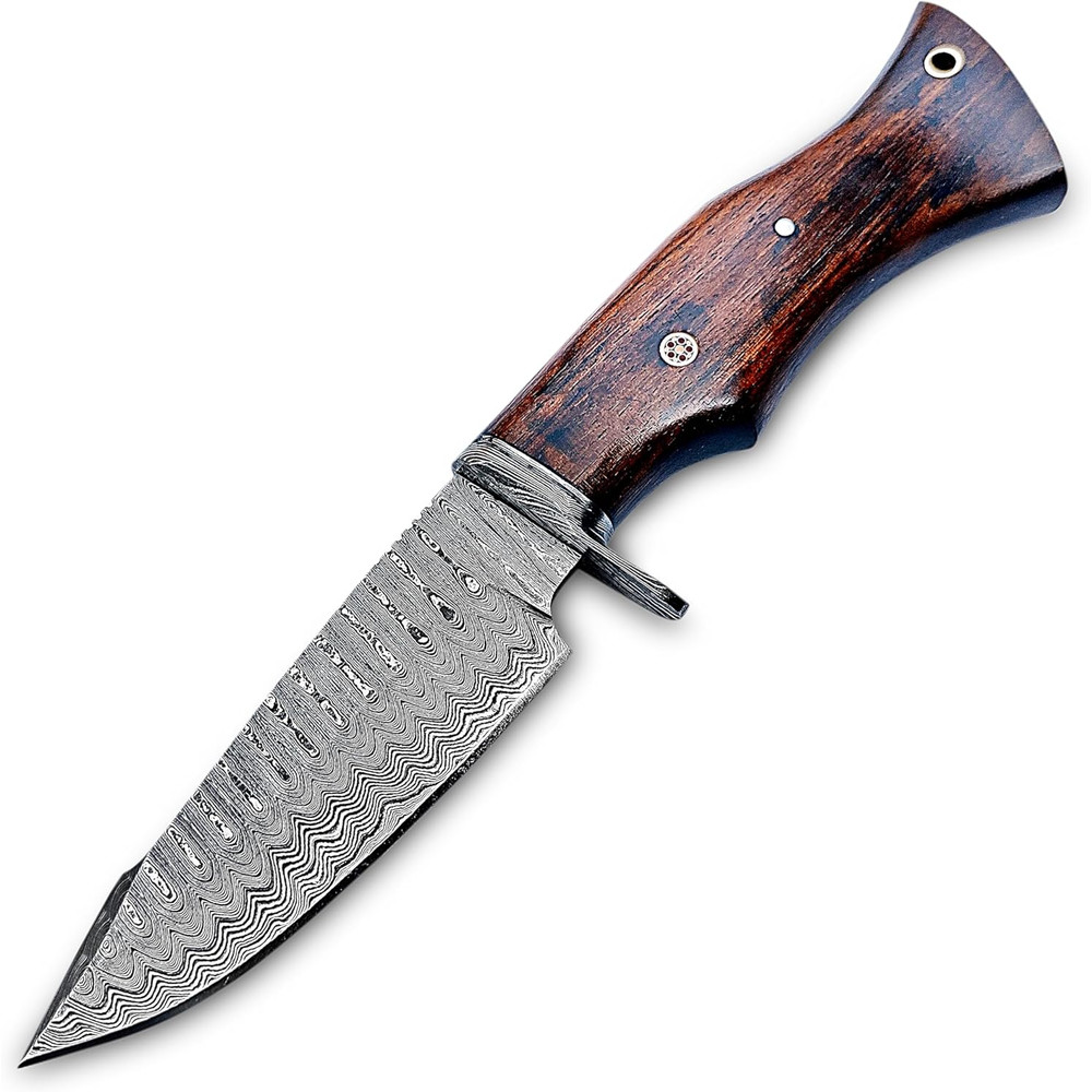 Handmade 10 Damascus Hunting Knife With Sheath  Fixed Blade Hunting Knife Knife For Men 2