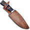 Handmade Damascus Hunting Knife  10 Inches Handmade Knife With Leather Sheath And Wood Handle 1