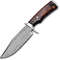 Handmade Damascus Hunting Knife  10 Inches Handmade Knife With Leather Sheath And Wood Handle 2