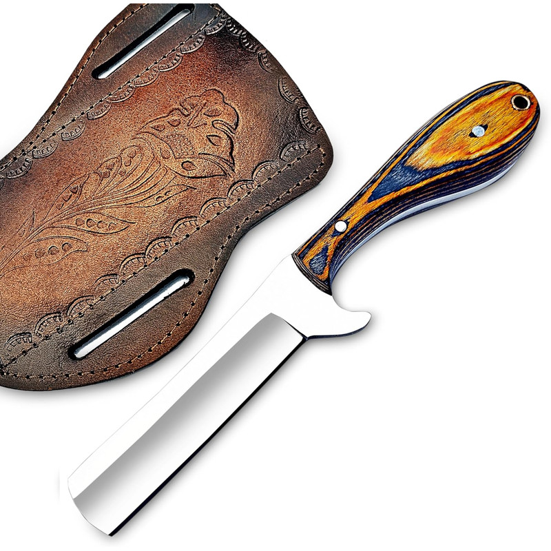 Handmade D2 Steel Bull Cutter Knife With Sheath 8 Inches Fixed Blade Knife Best For Camping Hunting 0