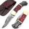 Damascus Pocket Folding Knife With Sheath Lockback Lightweight MultiTool For Camping Outdoor Hunti 0