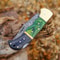 Damascus Pocket Folding Knife With Sheath 65 Inch Lightweight MultiTool For Camping Outdoor Hunting 5