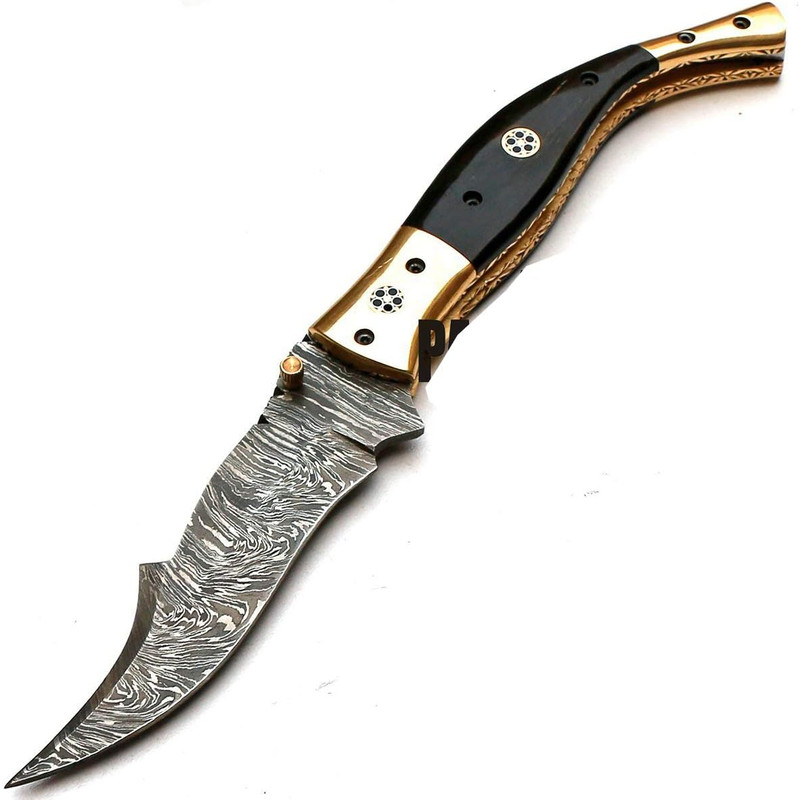 Handmade Damascus Steel Pocket Fathers Day Gift For Men Groomsman Personalized Gift Wedding Anniver 0