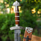 Handmade Damascus Viking Sword Custom Knight Sword With Scabbard Viking Sword With Beautiful Engrav 4