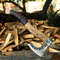 Custom Gift Carbon Steel Forest Viking Axe With Ash Wood Shaft Viking Bearded Camping Axe Christmas 0