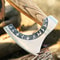 Custom Gift Carbon Steel Forest Viking Axe With Ash Wood Shaft Viking Bearded Camping Axe Christmas 1