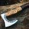 Custom Gift Carbon Steel Forest Viking Axe With Ash Wood Shaft Viking Bearded Camping Axe Christmas 2