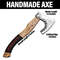 Custom Gift Carbon Steel Forest Viking Axe With Ash Wood Shaft Viking Bearded Camping Axe Christmas 4