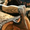 Custom Gift Carbon Steel Forest Viking Axe With Ash Wood Shaft Viking Bearded Camping Axe Christmas 5