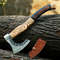 Custom Gift Carbon Steel Forest Viking Axe With Ash Wood Shaft Viking Bearded Camping Axe Christmas 8