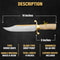 14Handmade Fixed Blade Bowie Knife Musso Bowie Knife With Leather Sheath Hunting Knife Gift For Boy 4