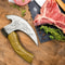 Unique Handmade Viking Pizza Cutter With Wooden Handle UltraSharp Steel Axe Blade Leather Sheath 1