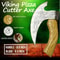 Unique Handmade Viking Pizza Cutter With Wooden Handle UltraSharp Steel Axe Blade Leather Sheath 4