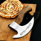 Handmade 95 Inches Viking Pizza Cutter With Rosewood Handle Super Sharp Carbon Steel Axe Blade Piz 0