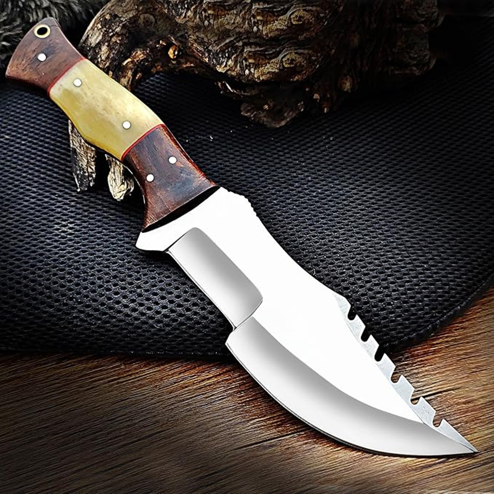 Handmade Tracker Knife For Outdoor Knife Survival Knife Camping Knife Knife With Sheath Bone And W 2