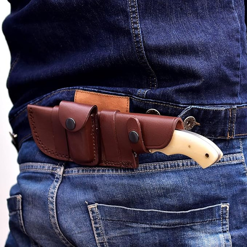 HABSON KNIVES TR177 Custom Handmade Damascus Steel 10 Inches Tracker Knife Bone 4