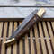 Laguiole Folding Damascus Steel Knife 85 Long With 4 Hand Forged Twist Patren Blade Rose Wood  Bras 3