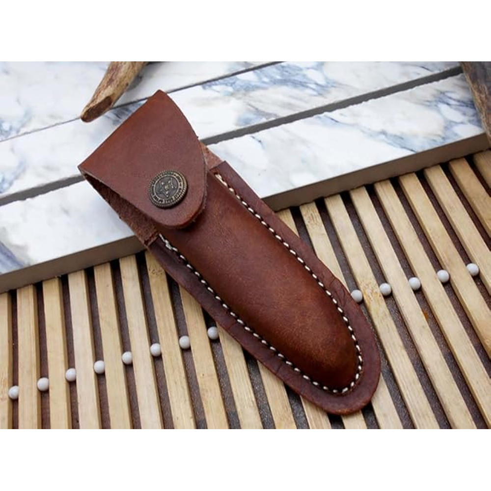Laguiole Folding Damascus Steel Knife 85 Long With 4 Hand Forged Twist Patren Blade Rose Wood  Bras 4
