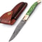 Laguiole Damascus Steel Folding Knife 86 Long With 41 Hand Forged Custom Twist Patren Blade With Gr 0