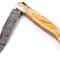 Laguiole Damascus Steel Folding Knife 85 Long With 4 Hand Forged Custom Twist Pattern Blade Beige C 3