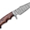 Handmade 10 Damascus Hunting Knife Bushcraft Fixed Blade Hunting Knife With Sheath And Rose Wood H 1