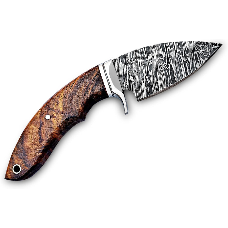 Handmade 8 Damascus Hunting Knife  Bushcraft Fixed Blade Hunting Knife With Sheath And Rose Wood Ha 1