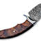 Handmade 8 Damascus Hunting Knife  Bushcraft Fixed Blade Hunting Knife With Sheath And Rose Wood Ha 5