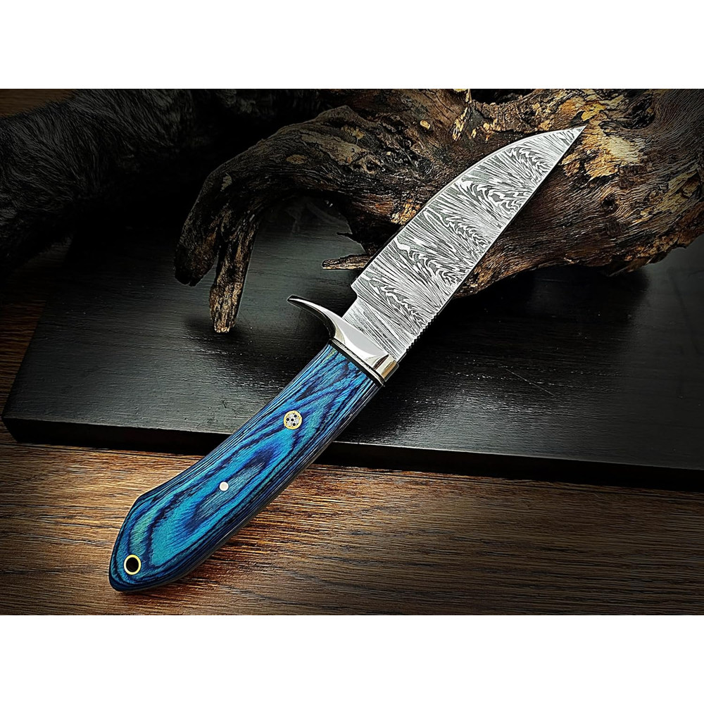95 Inches Handmade Damascus Hunting Knife Fixed Blade Skinnig Camping Survival Outdoor And Everyday 3