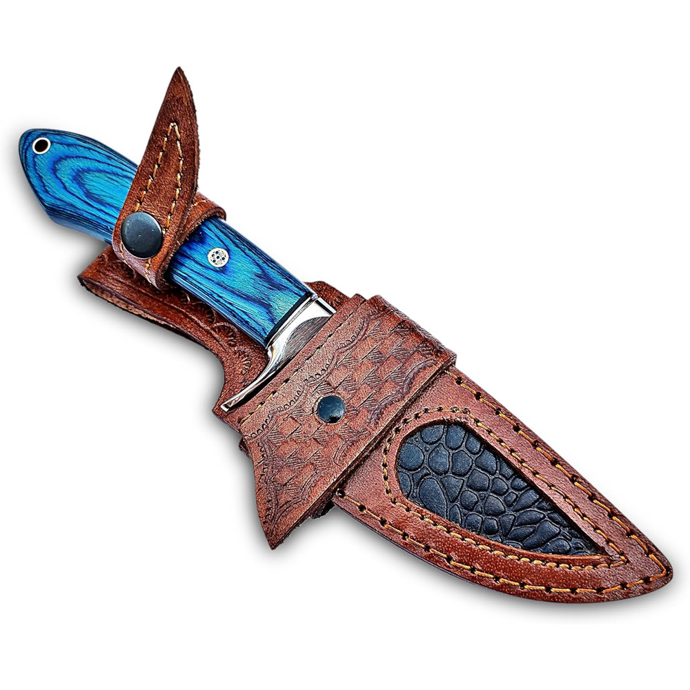 95 Inches Handmade Damascus Hunting Knife Fixed Blade Skinnig Camping Survival Outdoor And Everyday 6