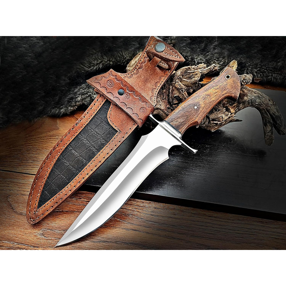 135 Inches Full Tang Handmade Bowie Knife Fixed Blade Hunting Knife Camping Knife Bushcraft Knife 0