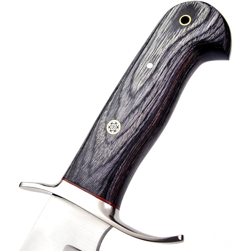 Handmade D2 Steel Bowie Knife 15 Inch Full Tang Fixed Blade Knife With Sheath  Hunting Knife With W 4
