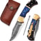 Damascus Pocket Knife With Clip 65 Handmade Folding Knife With Sheath Pocket Knife Men Damascus 0