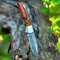 Handmade Damascus Pocket Knife For Men 65 Inches Damascus Folding Knife With Sheath Pocket Knives 2