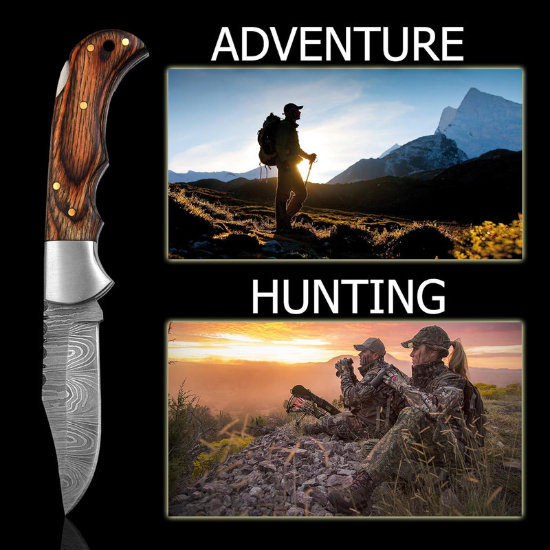 Handmade Damascus Pocket Knife For Men  65 Inches Damascus Folding Knife With Sheath  Pocket Knives 8