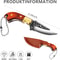 Mini Keychain Knife 335 Inch Stainless Steel Fixed Blade Hunting Knife With Leather Sheath Wood Han 1