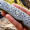 Engraved Fold Knife Prestigious Handmade Engraved Fold Pocket Knife D2 Steel Engraved Blade Foldi 2