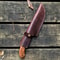 Hand Made Damascus Steel Tracker Knife For Hunting Camping Fishing And All Outdoor Activities With 2
