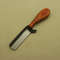 Custom Handmade Carbon Steel Full Tang Rose Wood Bull Cutter Knife With Leather Sheath Personalized 1
