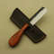 Custom Handmade Carbon Steel Full Tang Rose Wood Bull Cutter Knife With Leather Sheath Personalized 2