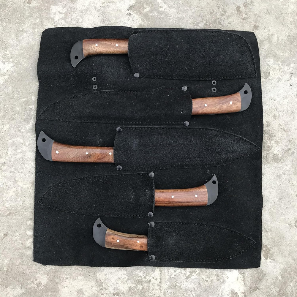 Handmade Damascus Steel Kitchen Knife Set Of 5pcs With Sheath Chef Knife Set Chef Knives Set Kitche 5