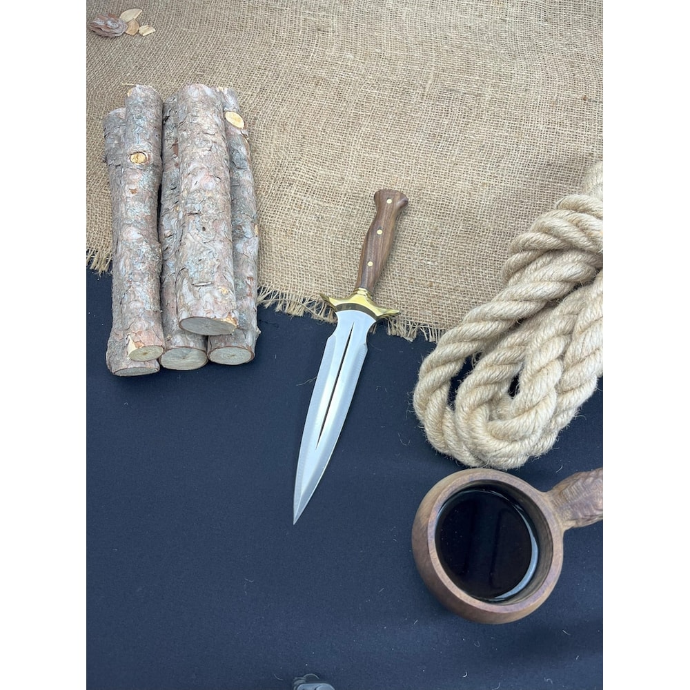 Lot Of 2 Handmade D2 Steel Dagger Knife Hunting Knife With Leather Sheath Best Gift Your Charismas 5