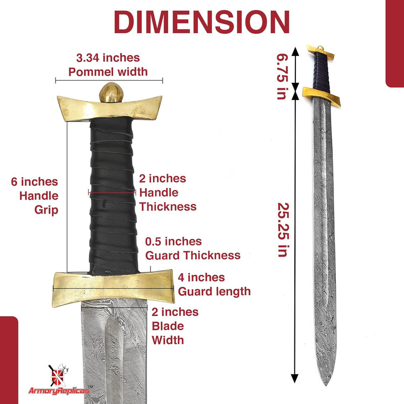 HABSON KNIFE Hand Forged Damascus Steel Viking War Sword Hunting Sword For Men A Best Gift On Fat 1